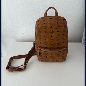 MCM Brown Backpack Iconic Monogram Design
